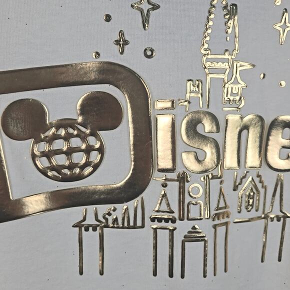 Walt Disneyworld Spirit Jeresy Gold Glitter Size Medium - Picture 4 of 6